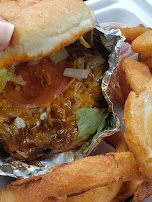 Hurricane Burger and Onion Rings